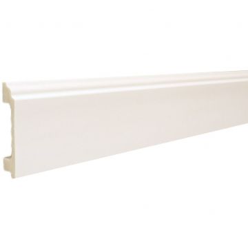 Плинтус напольный Real-Baget (Реал-Багет) гладкий матовый 2400х80х16 мм, P3-W(M)