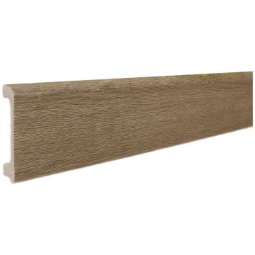 Плинтус напольный Real-Baget (Реал-Багет) с тиснением 2400х80х15 мм, P2-123-N