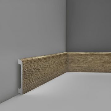 Плинтус напольный Real-Baget (Реал-Багет) с тиснением 2400х80х15 мм, P2-123-N