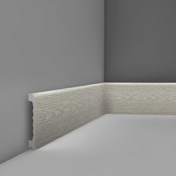 Плинтус напольный Real-Baget (Реал-Багет) с тиснением 2400х80х15 мм, P2-130-N