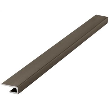 Профиль алюминиевый торцевой Альта Слэб (Alta Slab) 081024-1 2700х11х4,6 мм анодированный шампань 9074