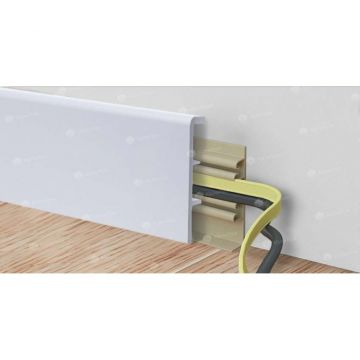 Плинтус напольный Alpine Floor (Альпин Флор) Rico Concept 80 2200х80х20 мм Белый (White), RC 80000