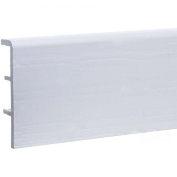 Плинтус напольный Alpine Floor (Альпин Флор) Rico Concept 80 2200х80х20 мм Белый с тиснением (White with embossing), RC 80001