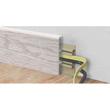 Плинтус напольный Alpine Floor (Альпин Флор) Rico Concept 80 2200х80х20 мм Ясень арктик (Arctic ash), RC 80010