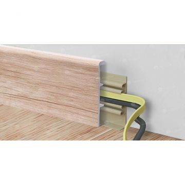 Плинтус напольный Alpine Floor (Альпин Флор) Rico Concept 80 2200х80х20 мм Секвойя кремовая (Cream sequoia), RC 80011