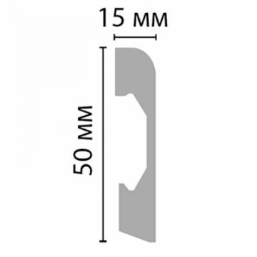 Напольный плинтус Decomaster (Декомастер) из дюропласта под окраску белый 50х15х2000 мм A038