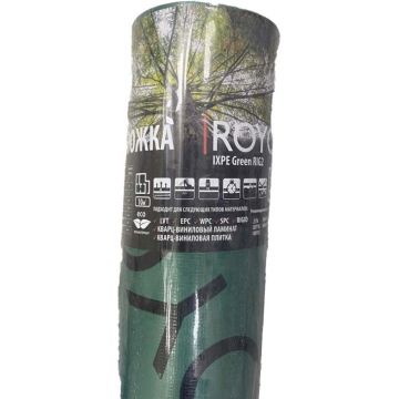 Подложка для ПВХ плитки Royce (Ройс) IXPE Green RIG2 10000х1000х1,5 мм (10 м2)