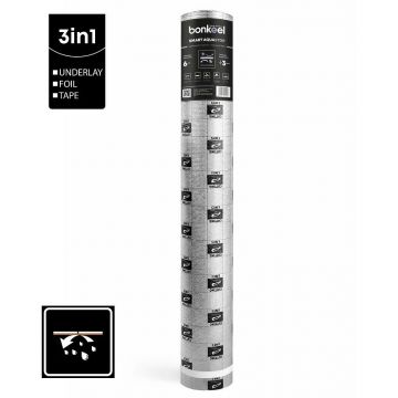 Подложка под ламинат Bonkeel (Бонкил) Smart Aquastop 110 кг/м3 6000х1000х3 мм (6 м2)