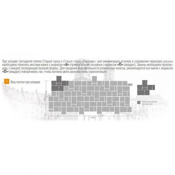 Тротуарная плитка Braer Старый город Ландхаус Color Mix Песчаник, толщина 80 мм