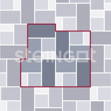 Тротуарная плитка Steingot Мюнхен Color mix Штайн блэк, толщина 60 мм