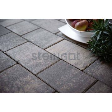 Тротуарная плитка Steingot (Стейнгот) Новый город Color mix Штайн блэк, толщина 40 мм