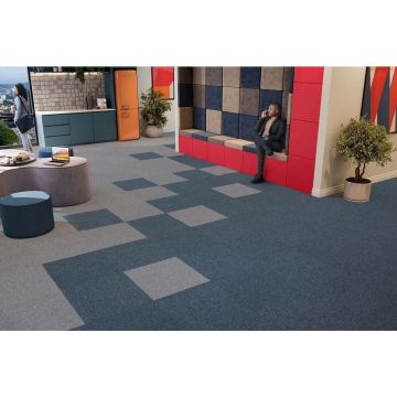 Ковровая плитка коммерческая петля Bonkeel (Бонкил) Space Blue 619318, 5х5 м