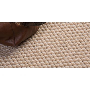 Ковролин разрезной бербер Зартекс (Zartex) Анкона 115 Бело-бежевый 3,5 м