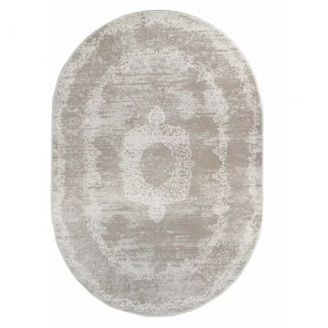 Ковер Soft Touch овал Oz Kaplan (Оз Каплан) Maximillian 08098A CREAM/CREAM, 3х4 м