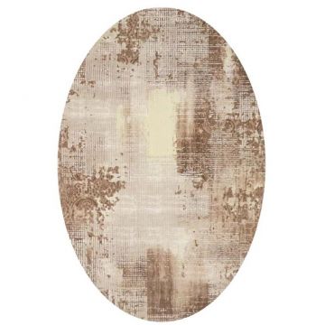 Ковер Soft Touch овал Kaplanser (Каплансер) Shine 9157A beige/fallox, 2,5х3,5 м