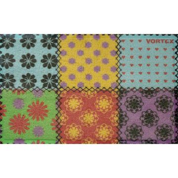 Ковер Soft Touch влаговпитывающий Vortex (Вортекс) Velur Плитка 24253, 0,5х0,8 м