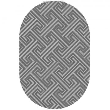 Ковер BCF овал Люберецкие ковры (Luberetskie Kovri) Эко 77012/37, 1х2 м