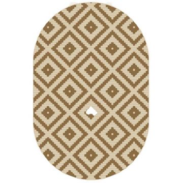 Ковер BCF овал Люберецкие ковры (Luberetskie Kovri) Эко 77014/23, 1,2х1,7 м