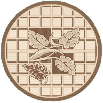 Ковер BCF круг Люберецкие ковры (Luberetskie Kovri) Эко 7915/01, 1,2х1,2 м