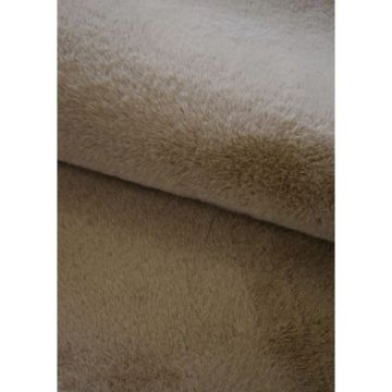 Ковер Art Home (Арт Хом) Роджер искуственный мех тёмно-бежевый (d.beige) 1,5х2 м