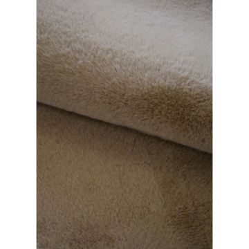 Ковер Art Home (Арт Хом) Роджер искуственный мех тёмно-бежевый (d.beige) 0,6х1,1 м