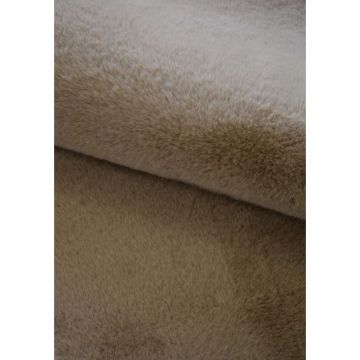 Ковер Art Home (Арт Хом) Роджер искуственный мех тёмно-бежевый (d.beige) 0,8х1,5 м