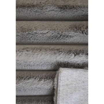 Ковер Art Home (Арт Хом) Лиссабон искуственный мех тёмно-серый (d.grey) 1,5х2 м