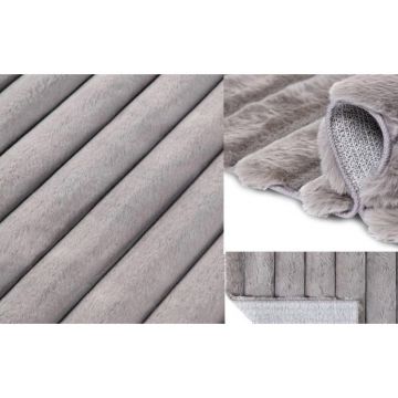 Ковер Art Home (Арт Хом) Лиссабон искуственный мех темно-серый (d.grey) 1,2х1,8 м