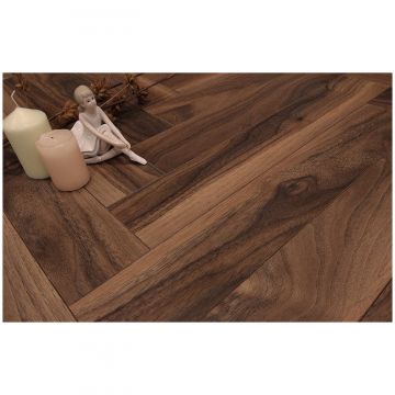 Ламинат Floor Fort Walnut Tree 10/33 Орех Кембридж Декор коньячный 606х1010 мм, елочка 19023ёлка