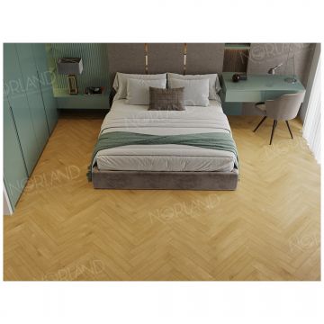 Ламинат Альпин Флор Елка Элегантная Сила (Herringbone Elegant Strong) 12/34 Дуб Мальта фаска 4V LF304-12, Alpine Floor