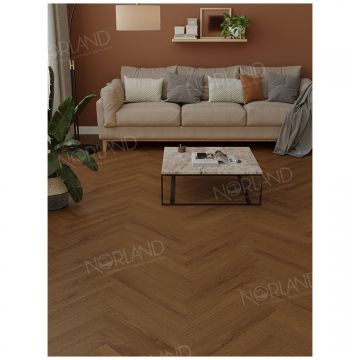 Ламинат Альпин Флор Елка Элегантная Сила (Herringbone Elegant Strong) 12/34 Дуб Этна фаска 4V LF304-20, Alpine Floor
