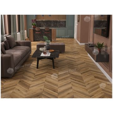 Ламинат Альпин Флор Искусство в шевроне (Art Chevron) 12/34 Дуб Килиманджаро фаска 4V LF109-04, Alpine Floor