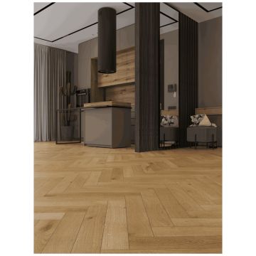 Ламинат Альпин Флор Елка Элегантная 10 (Herringbone Elegant 10) 10/33 Дуб Хайнан фаска 4V LF306-09, Alpine Floor