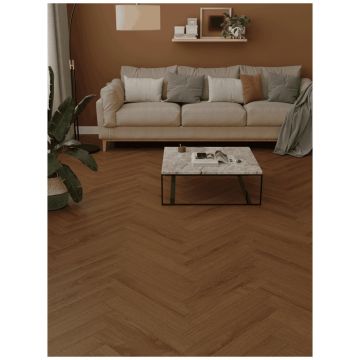 Ламинат Альпин Флор Елка Элегантная 10 (Herringbone Elegant 10) 10/33 Дуб Этна фаска 4V LF306-20, Alpine Floor