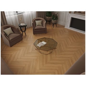 Ламинат Альпин Флор Мурано Елка (Herringbone Murano) 12/34 Дуб Марбелья фаска 4V LF121-09, Alpine Floor