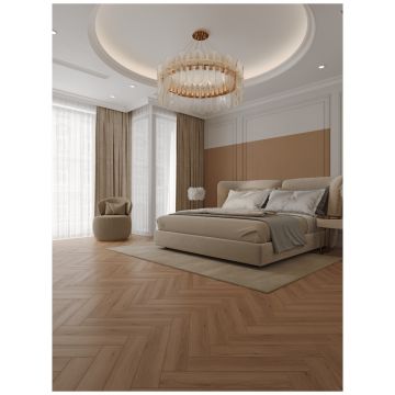 Ламинат Альпин Флор Мурано Елка (Herringbone Murano) 12/34 Дуб Аликанте фаска 4V LF121-10, Alpine Floor