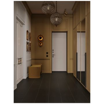 Ламинат Альпин Флор Stone Mood 12/34 Черный Монохром (Black Monochrome) фаска 4V LF402-01, Alpine Floor