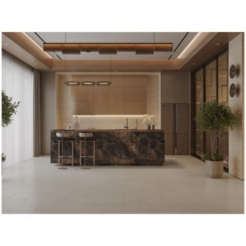 Ламинат Альпин Флор Stone Mood 12/34 Бежевый Травертин (Travertine Beige) фаска 4V LF402-11, Alpine Floor
