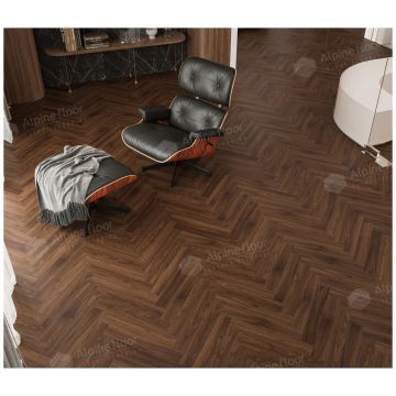 Ламинат Альпин Флор Елка 10 (Herringbone 10) 10/33 Орех Трентино фаска 4V LF107-12, Alpine Floor