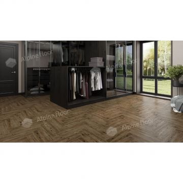 Ламинат Alpine Floor (Альпин Флор) Herringbone 12 Pro 12/34 Дуб Бордо (Oak Bordeaux), Lf106-10