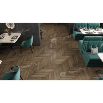 Ламинат Alpine Floor (Альпин Флор) Herringbone 12 Pro 12/34 Дуб Анжу (Oak Anjou), Lf106-11