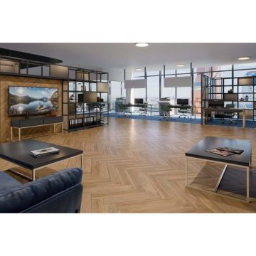 Массивный паркет Damy Floor (Дэми Флор) Английская елка Евростандарт Натуральный 500х90х15 мм