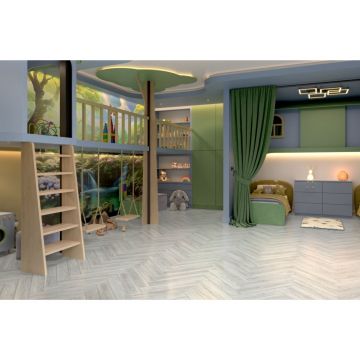 Инженерный двухслойный паркет Damy Floor (Дэми Флор) Luxury Английская елка Селект Ванильный 600х120х15 мм