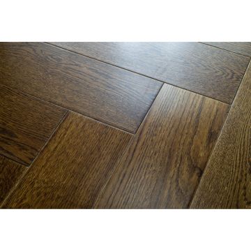 Инженерный двухслойный паркет Damy Floor (Дэми Флор) Luxury Английская елка Рустик Ореховый 600х90х15 мм
