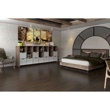 Инженерный двухслойный паркет Damy Floor (Дэми Флор) Luxury Однополосный Евростандарт Шоколадный 400-1200х120х15 мм