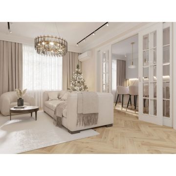 Инженерная доска AlixFloor (Аликс Флор) Английская елка Дуб пуро белый 600х100х15 мм ALX1054HB