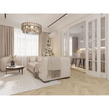 Инженерная доска AlixFloor (Аликс Флор) Английская елка Дуб песочно-серый 600х100х15 мм ALX1056HB