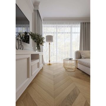 Инженерная доска AlixFloor (Аликс Флор) Французская елка Дуб бежевый натуральный 600х100х15 мм ALX1018CV