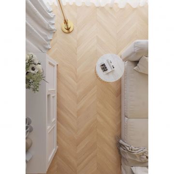 Инженерная доска AlixFloor (Аликс Флор) Французская елка Дуб кремовый матовый 600х100х15 мм ALX1022CV