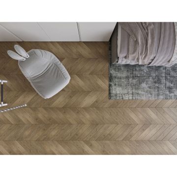 Инженерная доска AlixFloor (Аликс Флор) Французская елка Дуб кантри темный 600х100х15 мм ALX1058CV